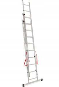 AWTools AWTOOLS DRABINA ALUMINIOWA BASIC 3x10 STOPNI 150kg 3