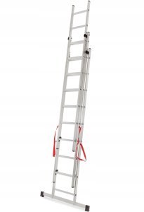AWTools AWTOOLS DRABINA ALUMINIOWA BASIC 3x10 STOPNI 150kg 4