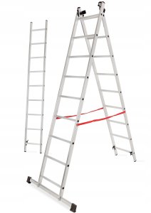 AWTools AWTOOLS DRABINA ALUMINIOWA BASIC 3x10 STOPNI 150kg 7