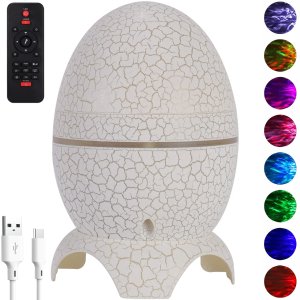 PROJEKTOR GWIAZD LAMPKA NOCNA RZUTNIK LED JAJO DINOZAURA LASEROWY GŁOŚNIK 2