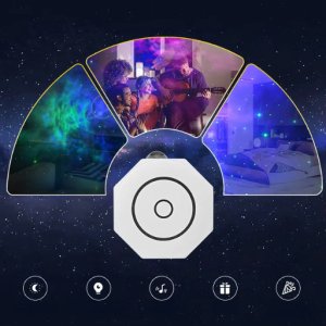 PROJEKTOR GWIAZD NIEBA LAMPKA NOCNA RZUTNIK LASEROWY DLA DZIECI 3D + PILOT 11