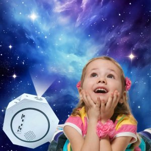PROJEKTOR GWIAZD NIEBA LAMPKA NOCNA RZUTNIK LASEROWY DLA DZIECI 3D + PILOT 2