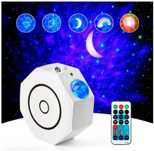 PROJEKTOR GWIAZD NIEBA LAMPKA NOCNA RZUTNIK LASEROWY DLA DZIECI 3D + PILOT 4