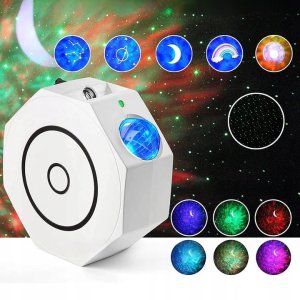 PROJEKTOR GWIAZD NIEBA LAMPKA NOCNA RZUTNIK LASEROWY DLA DZIECI 3D + PILOT 9