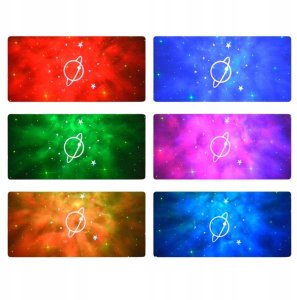 PROJEKTOR GWIAZD NIEBA LAMPKA NOCNA RZUTNIK LASEROWY DLA DZIECI 3D + PILOT 10