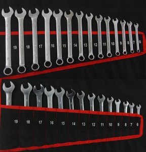 Marpol KLUCZE PŁASKO-OCZKOWE 47el 15