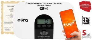 Czujnik czadu EURA CD-53A2v5300-TY/B Wi-Fi - certyfikat CNBOP-PiB 5