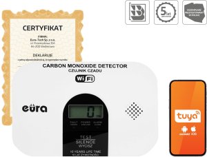 Czujnik czadu EURA CD-53A2v5300-TY/B Wi-Fi - certyfikat CNBOP-PiB 6