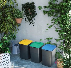 Kosz na śmieci Keter KOSZ NA ŚMIECI 'KORAL BIN' 47L /Czarny/ /Zielony 2