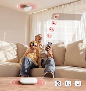 X-Sense Inteligentny czujnik dymu WLAN z uchwytem magnetycznym XS0D-MR61 10