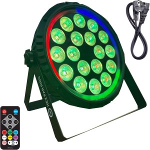 LIGHT4ME HEX PAR RING reflektor sceniczny efekt oświetleniowy DMX 18x6W RGBWA+UV LED+30x0,3W 2