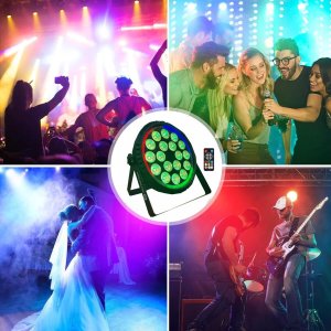 LIGHT4ME HEX PAR RING reflektor sceniczny efekt oświetleniowy DMX 18x6W RGBWA+UV LED+30x0,3W 6