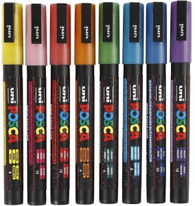 Posca PC-3M 8stk Kolory brokatowe 2