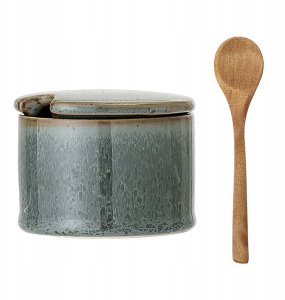 Bloomingville Słoik m/Låg & Ske, Zielony, Ceramika 2