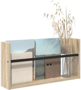 vidaXL Regał na gazety z półką dębowy Sonoma 60 x 12 x 30 cm 3