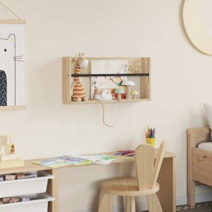 vidaXL Regał na gazety z półką dębowy Sonoma 60 x 12 x 30 cm 4