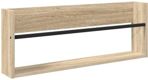 vidaXL Regał na gazety z półką dąb sonoma 80 x 12 x 30 cm 2