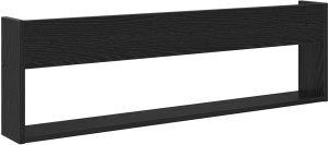 vidaXL Regał na gazety z półką Czarny Dąb 100 x 12 x 30 cm 7