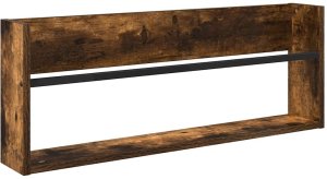 vidaXL Regał na gazety z półką wędzonego dębu 80 x 12 x 30 cm 2