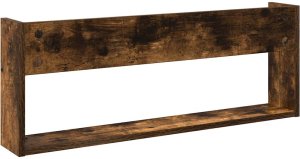 vidaXL Regał na gazety z półką wędzonego dębu 80 x 12 x 30 cm 7