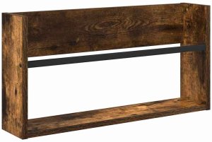 vidaXL Regał na gazety z półką wędzony dąb 60 x 12 x 30 cm 2