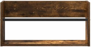 vidaXL Regał na gazety z półką wędzony dąb 60 x 12 x 30 cm 5