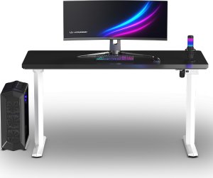 Biurko Ultradesk QUEST Czarno-Białe 140 cm x 70 cm Szare nogi 4