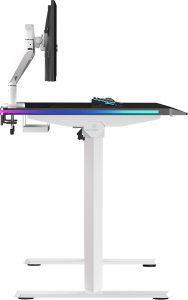 Biurko Ultradesk QUEST Czarno-Białe 140 cm x 70 cm Szare nogi 8