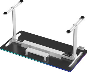 Biurko Ultradesk QUEST Czarno-Białe 140 cm x 70 cm Szare nogi 9