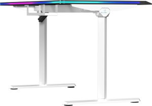 Biurko Ultradesk QUEST Czarno-Białe 140 cm x 70 cm Szare nogi 12