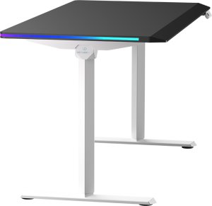 Biurko Ultradesk QUEST Czarno-Białe 140 cm x 70 cm Szare nogi 13