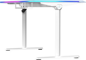 Biurko Ultradesk QUEST Szaro-Białe 140 cm x 70 cm Białe nogi 12