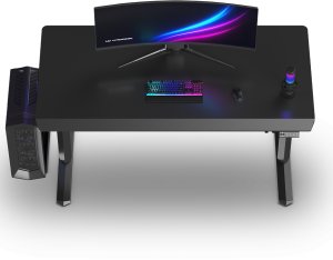 Biurko Ultradesk QUEST Czarne 140 cm x 70 cm Czarne nogi 3