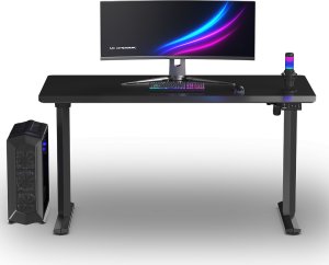 Biurko Ultradesk QUEST Czarne 140 cm x 70 cm Czarne nogi 4