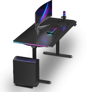 Biurko Ultradesk QUEST Czarne 140 cm x 70 cm Czarne nogi 5