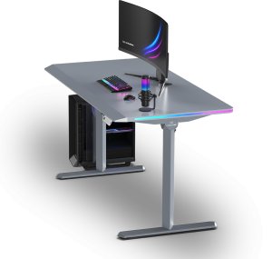 Biurko Ultradesk QUEST Szare 140 cm x 70 cm Szare nogi 2