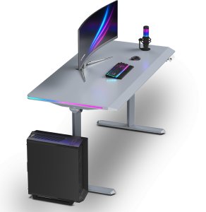 Biurko Ultradesk QUEST Szare 140 cm x 70 cm Szare nogi 5