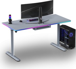 Biurko Ultradesk QUEST Szare 140 cm x 70 cm Szare nogi 7