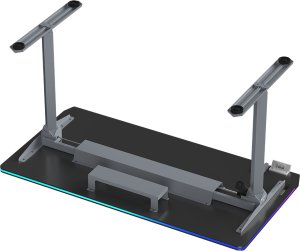 Biurko Ultradesk QUEST Szaro-Czarne 140 cm x 70 cm Szare nogi 9