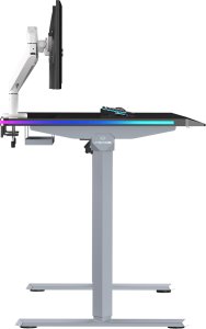 Biurko Ultradesk QUEST Szaro-Czarne 140 cm x 70 cm Szare nogi 8