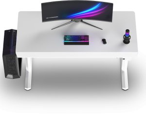 Biurko Ultradesk QUEST Białe 140 cm x 70 cm Białe nogi 3