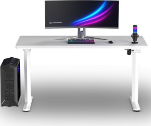 Biurko Ultradesk QUEST Białe 140 cm x 70 cm Białe nogi 4