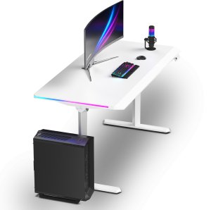 Biurko Ultradesk QUEST Białe 140 cm x 70 cm Białe nogi 5