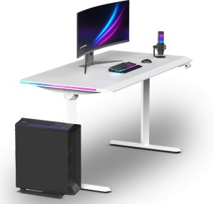 Biurko Ultradesk QUEST Białe 140 cm x 70 cm Białe nogi 6