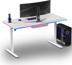 Biurko Ultradesk QUEST Białe 140 cm x 70 cm Białe nogi 7