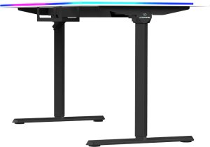 Biurko Ultradesk QUEST Czarno-Białe 140 cm x 70 cm Czarne nogi 12