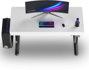 Biurko Ultradesk QUEST Czarno-Białe 140 cm x 70 cm Czarne nogi 3
