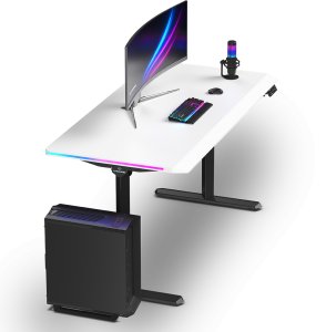 Biurko Ultradesk QUEST Czarno-Białe 140 cm x 70 cm Czarne nogi 5