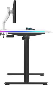 Biurko Ultradesk QUEST Czarno-Białe 140 cm x 70 cm Czarne nogi 8