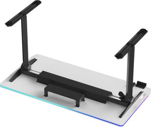 Biurko Ultradesk QUEST Czarno-Białe 140 cm x 70 cm Czarne nogi 9